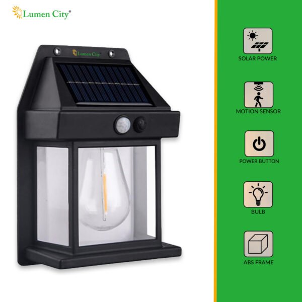 Solar Sconce Outdoor Wall Lights pack of 1 - Image 5