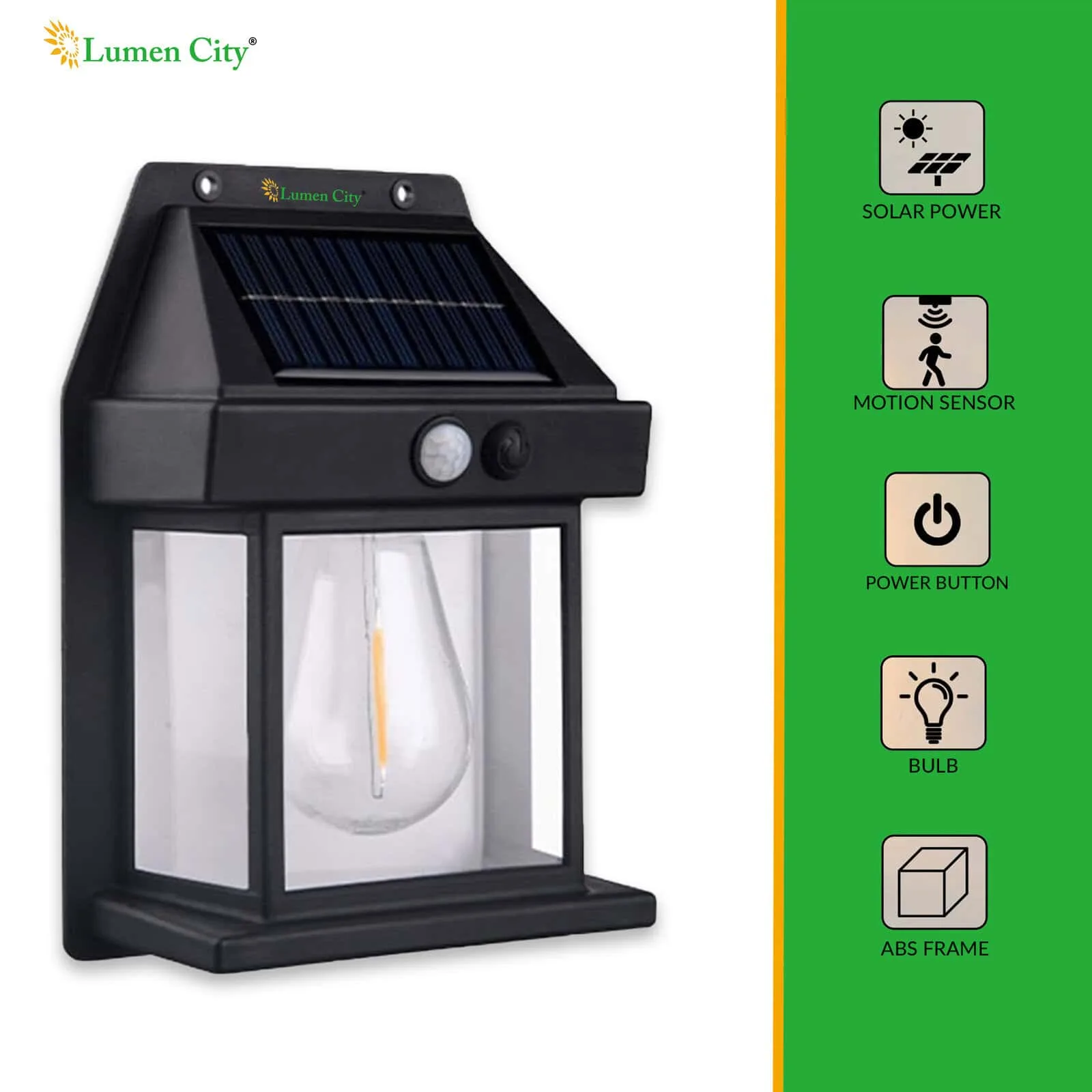 Solar Outdoor Wall Sconce – Filament LED | IP65 | House Front - Image 5