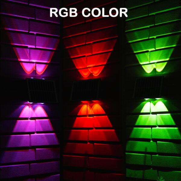 LED RGB Solar Wall light Up And Down (pack of 2)