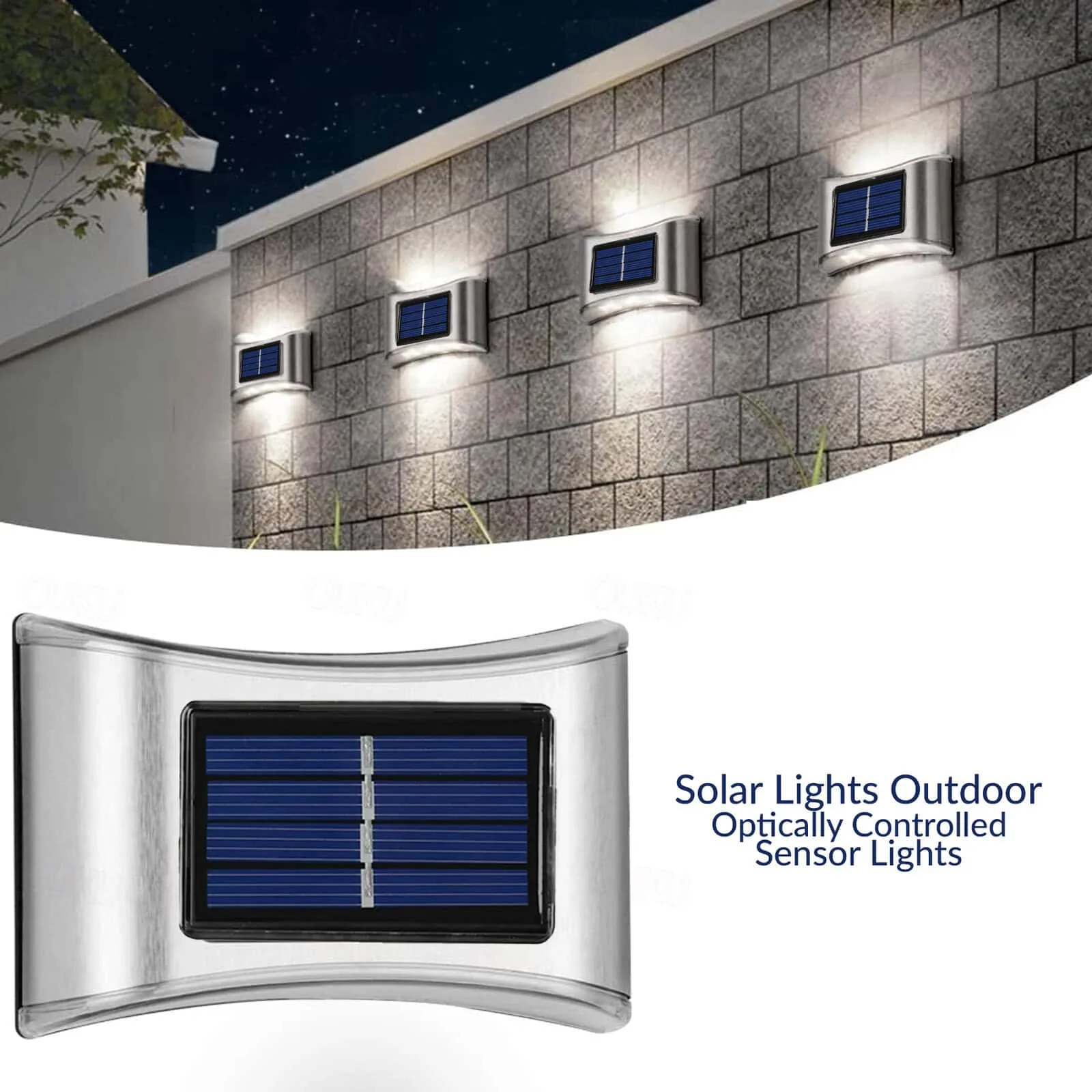 Solar Outdoor Wall Light – Auto On/Off | IP65 | Pack of 4 - Image 4