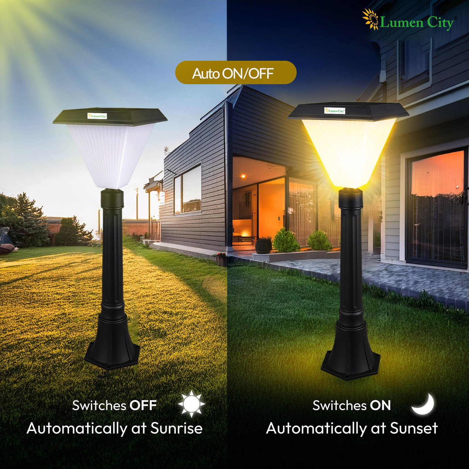 Solar Bollard Light With Pole With RGB Lights - Image 5