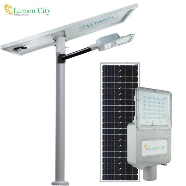 Semi-Integrated Solar Street Light 75W | -3 nights   Backup | 30000mah Battery | Metal Body