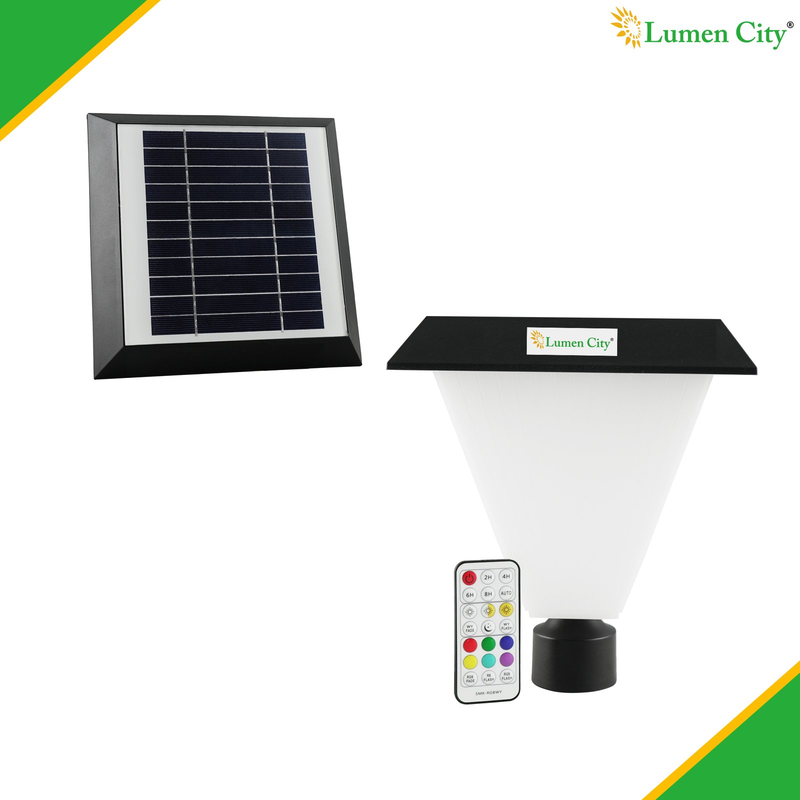 Solar Bollard Light With Pole With RGB Lights - Image 3