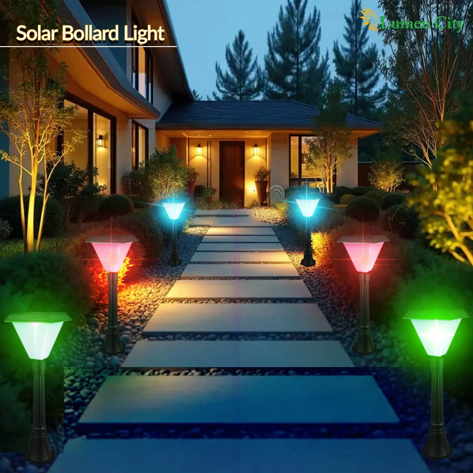 Solar Garden Lamp Post – RGB | IP65 | 8-10Hr Backup - Image 6