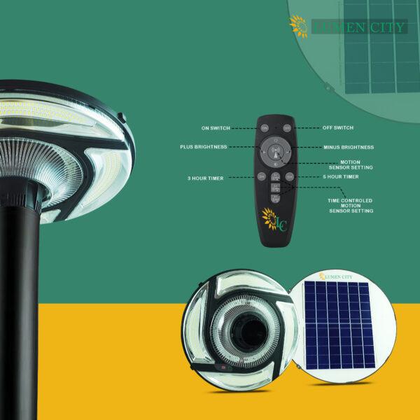 360° Solar Powered UFO Garden Light With RGB Ring 15W_1