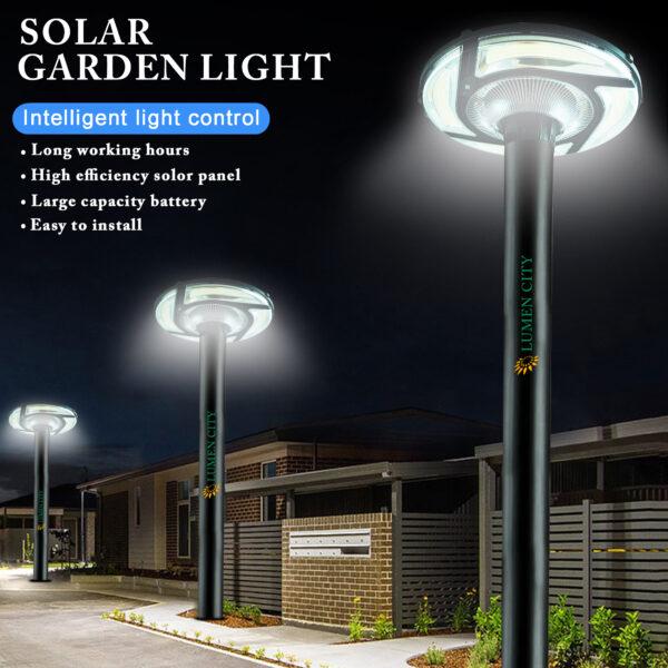 360° Solar Powered UFO Garden Light With RGB Ring 15W_7