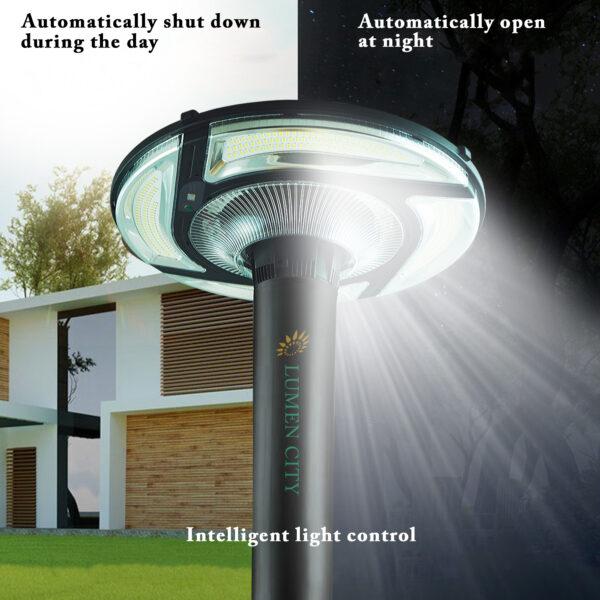 360° Solar Powered UFO Garden Light With RGB Ring 15W_6