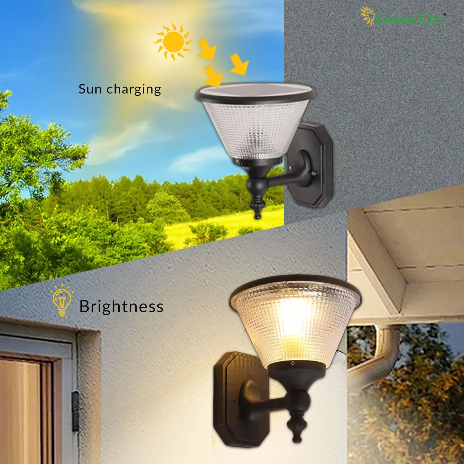 Solar LED Wall Light – Classic Sconce | IP65 | 8-12Hr - Image 4