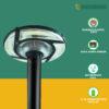 360° Solar Powered UFO Garden Light With RGB Ring 15W_3