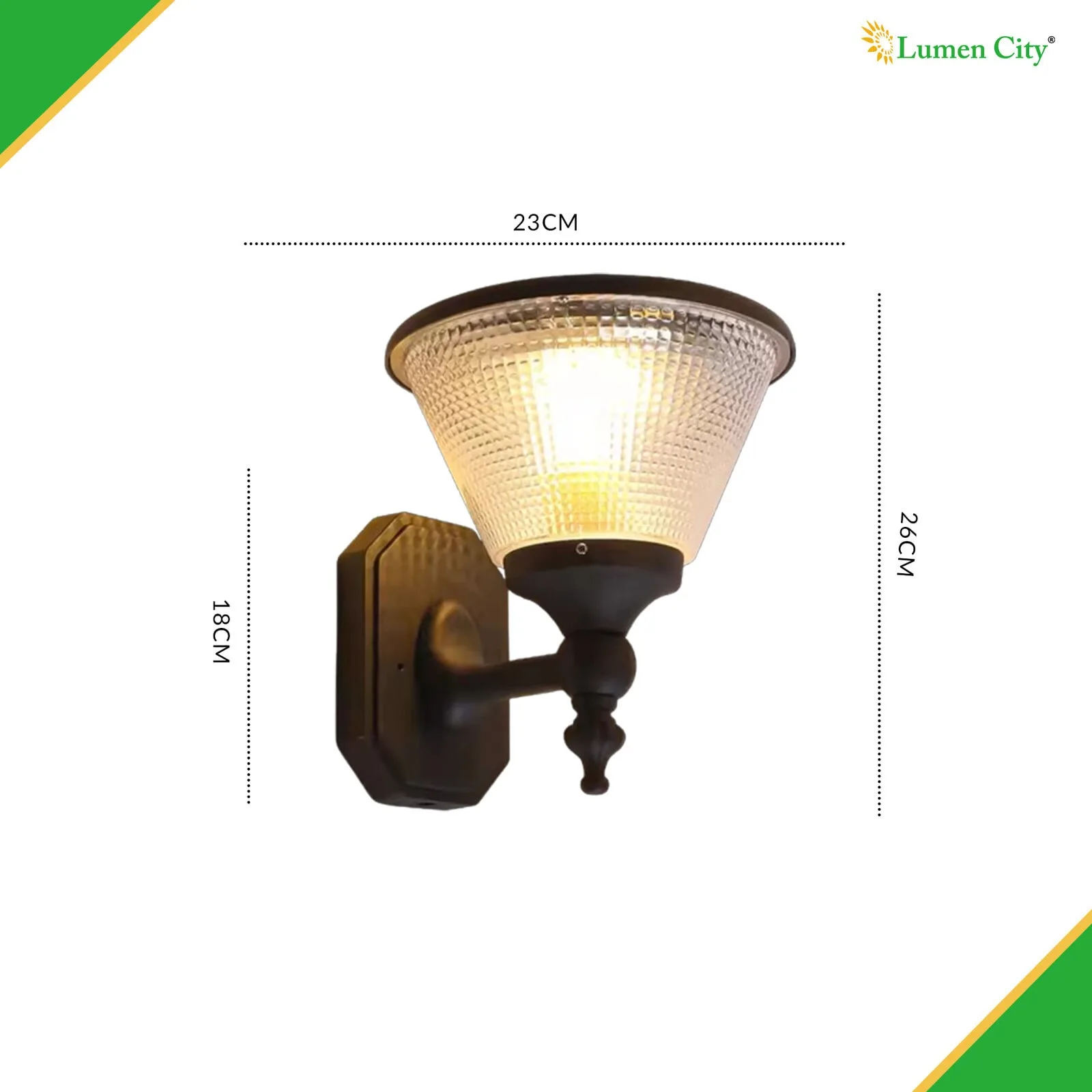 Solar LED Wall Light – Classic Sconce | IP65 | 8-12Hr - Image 3