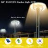 360° Solar Powered UFO Garden Light With RGB Ring 15W_2