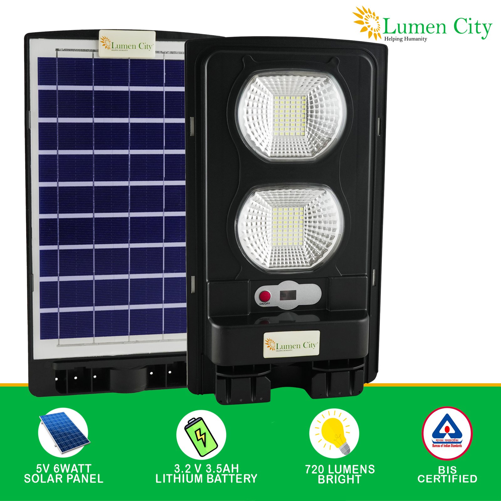 Mini Solar Street Lamp | 6W Wall Bracket | 10 Hr Backup | 3500mAh Battery - Image 8