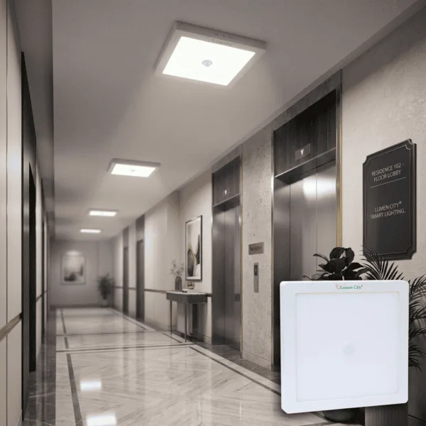 Motion Sensor Panel Light Installed on the Ceiling 24 Watt