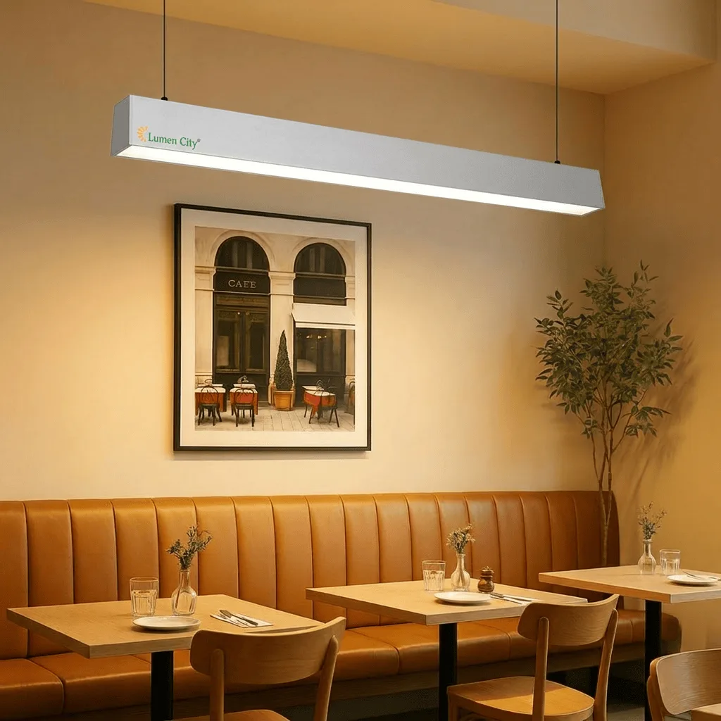 Warm White hanging Silver Pendant Light