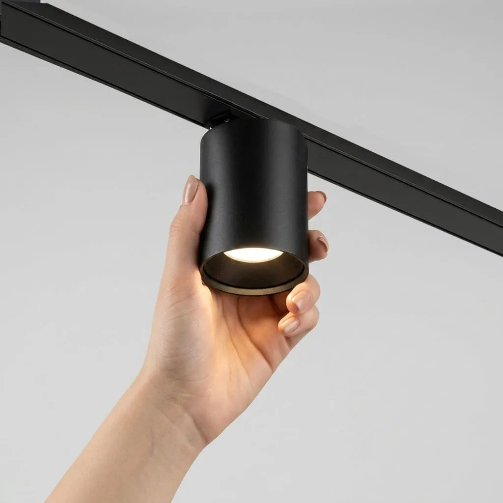 fixed spot cylinder magnetic track light