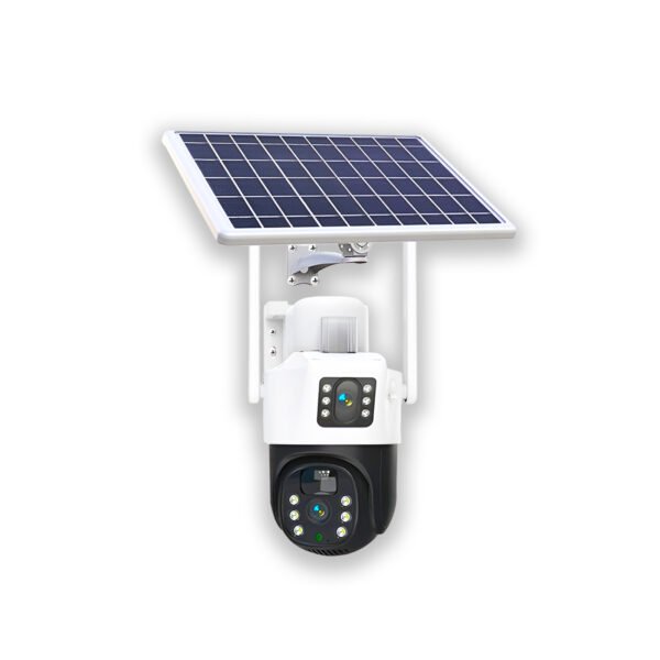 4G Solar CCTV Camera: 2MP Dual Lens Outdoor Surveillance for Agriculture, Construction Sites, Farms, Gardens, and More