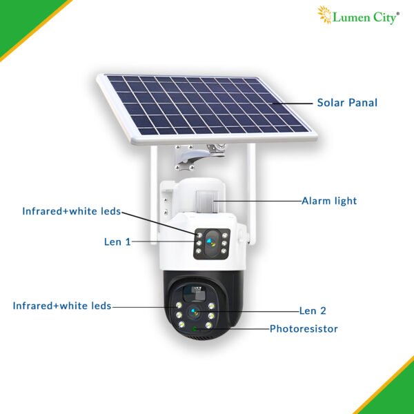 4G Solar CCTV Camera: 2MP Dual Lens Outdoor Surveillance for Agriculture, Construction Sites, Farms, Gardens, and More - Image 3
