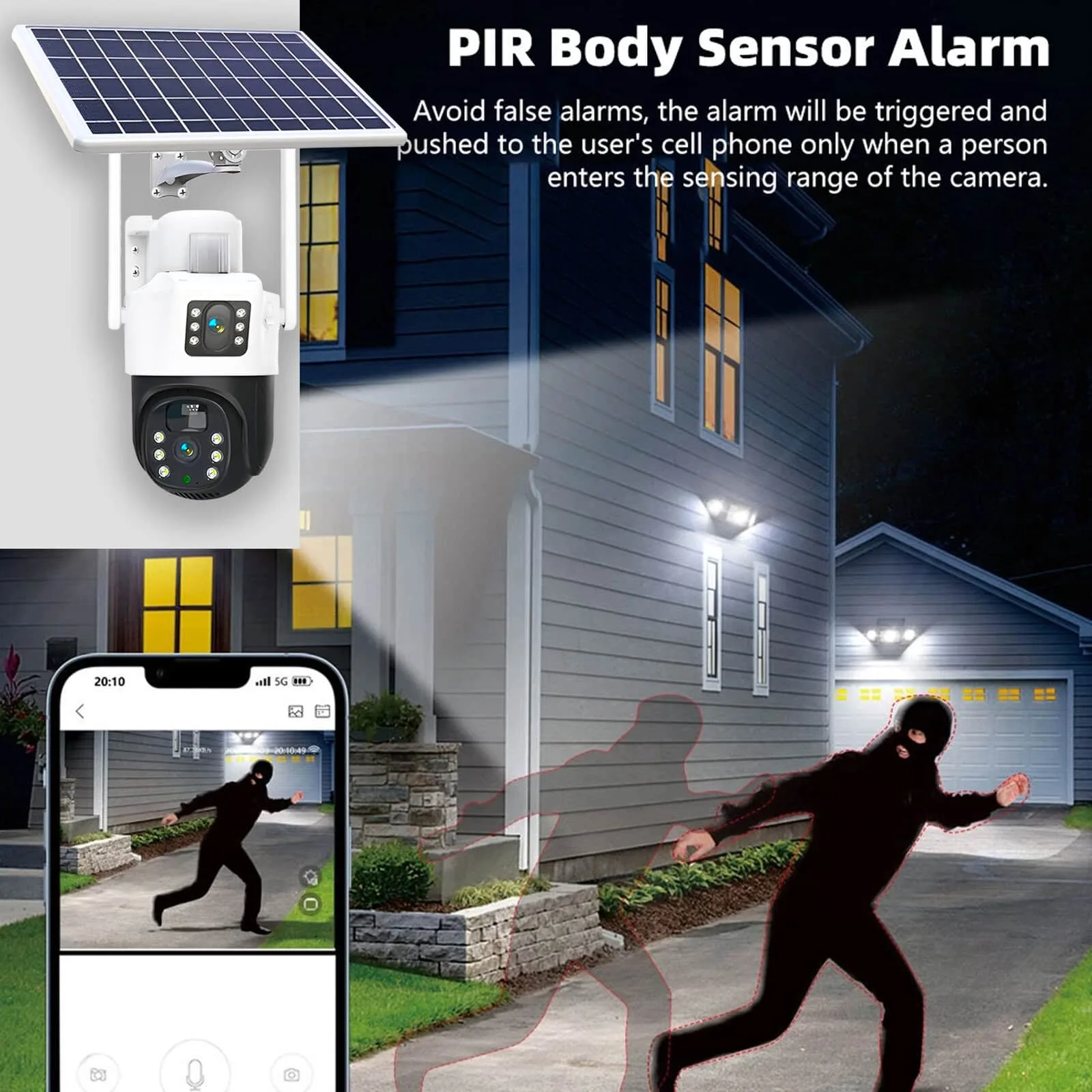 Solar CCTV Camera 4G Dual – 5MP+5MP | 5-7 Days | 256GB - Image 7
