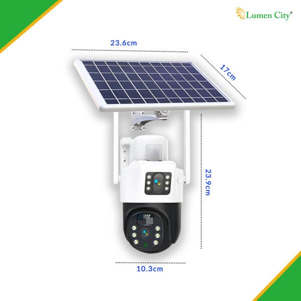 4G Solar CCTV Camera: 2MP Dual Lens Outdoor Surveillance for Agriculture, Construction Sites, Farms, Gardens, and More - Image 2