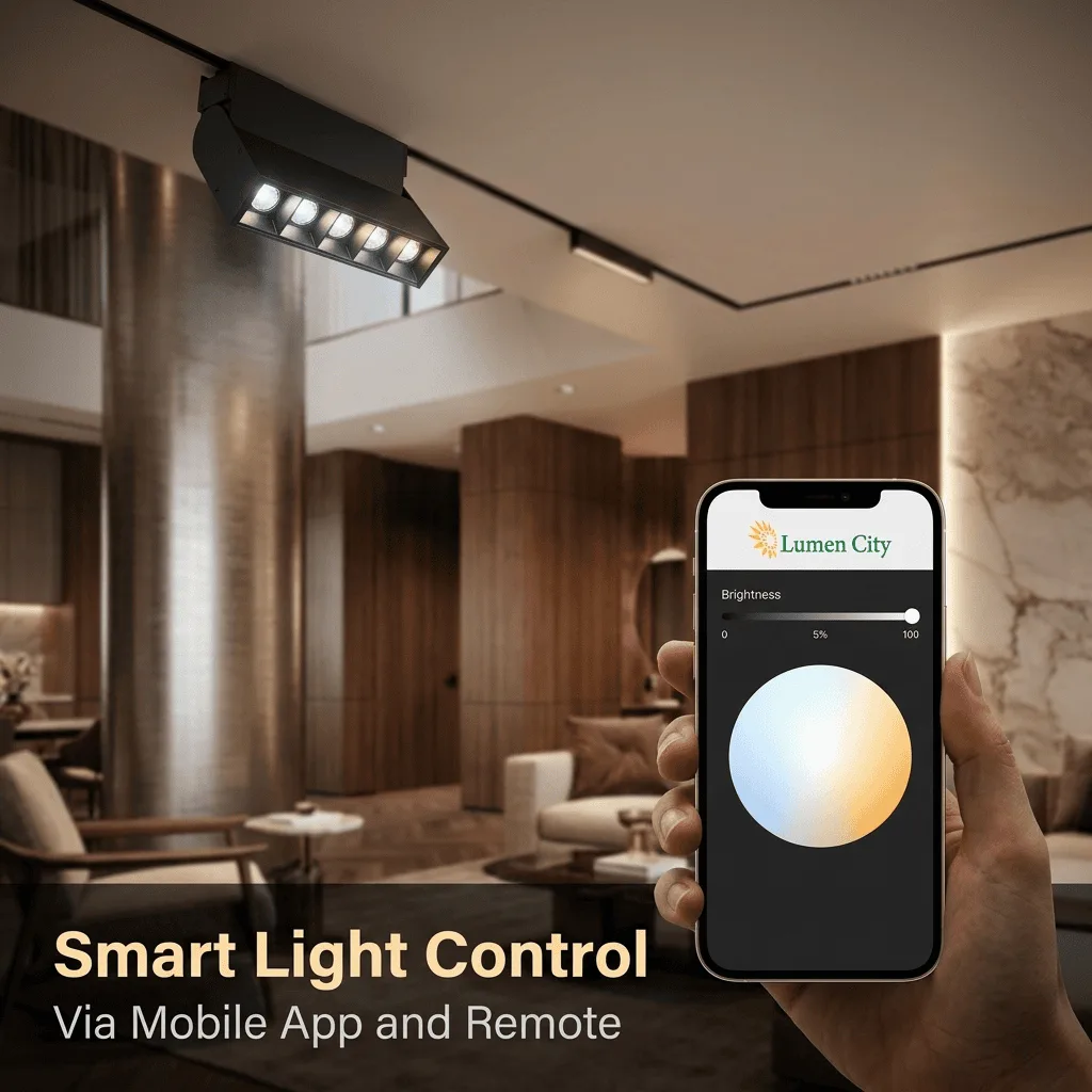 Smart Magnetic Track Light controlled Via Mobile App