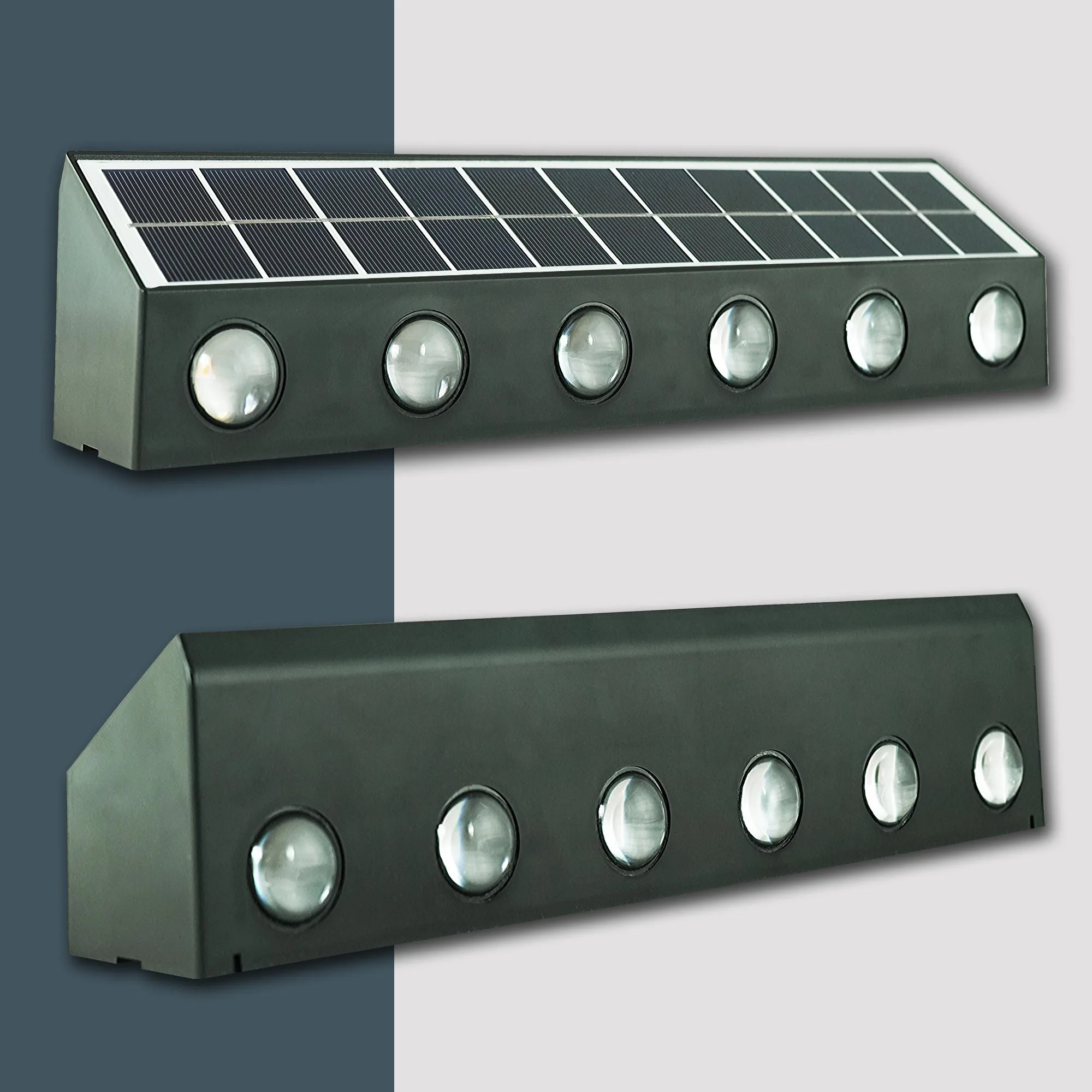 Solar Garden Wall Light 12 Lens – Warm White | 2400mAh | 8-12Hr - Image 5