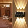 6 Lens Garden Wall Light Solar Powered | Warm White_5