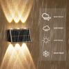 6 Lens Garden Wall Light Solar Powered | Warm White_1