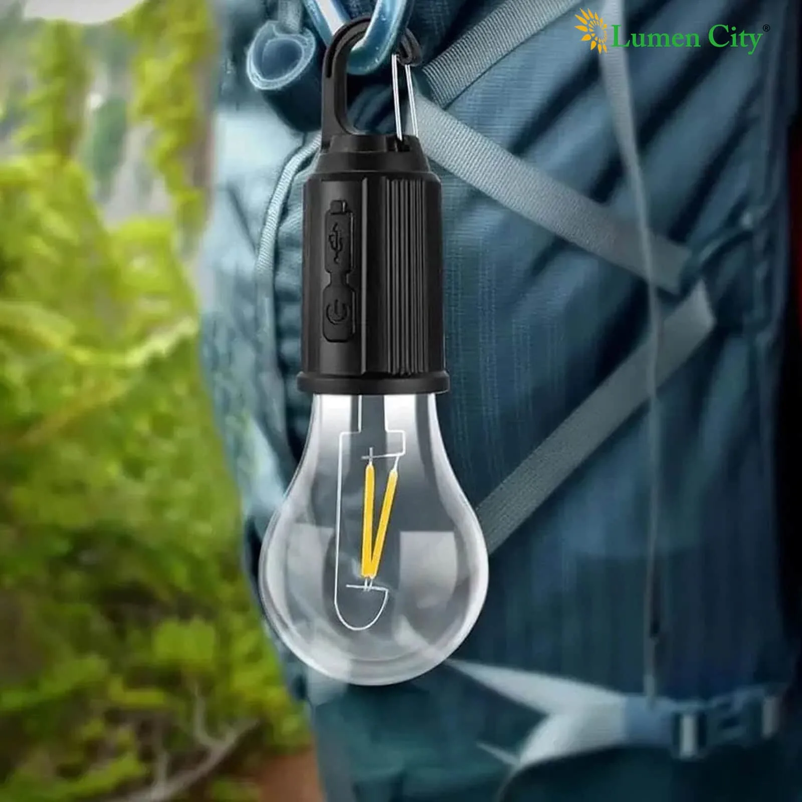 Solar Hanging Bulb – Filament LED | IP65 | Carabiner Hook - Image 7