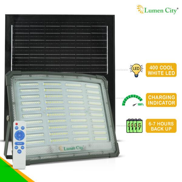 Solar Lens Flood Light 20W | Remote Control | 6-7 Hr Backup | 25000 mah Battery _3