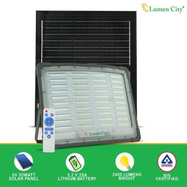 Solar Lens Flood Light 20W | Remote Control | 6-7 Hr Backup | 25000 mah Battery _2