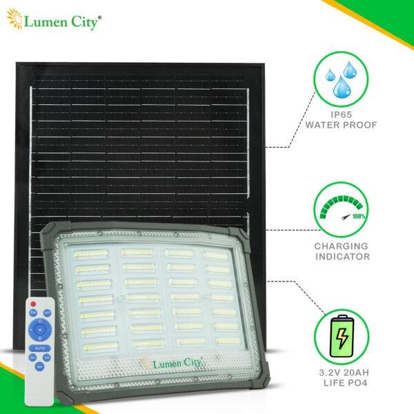 Solar Lens Flood Light 15W | Remote Control | 6-7 Hr Backup | 20000 mah Battery _1