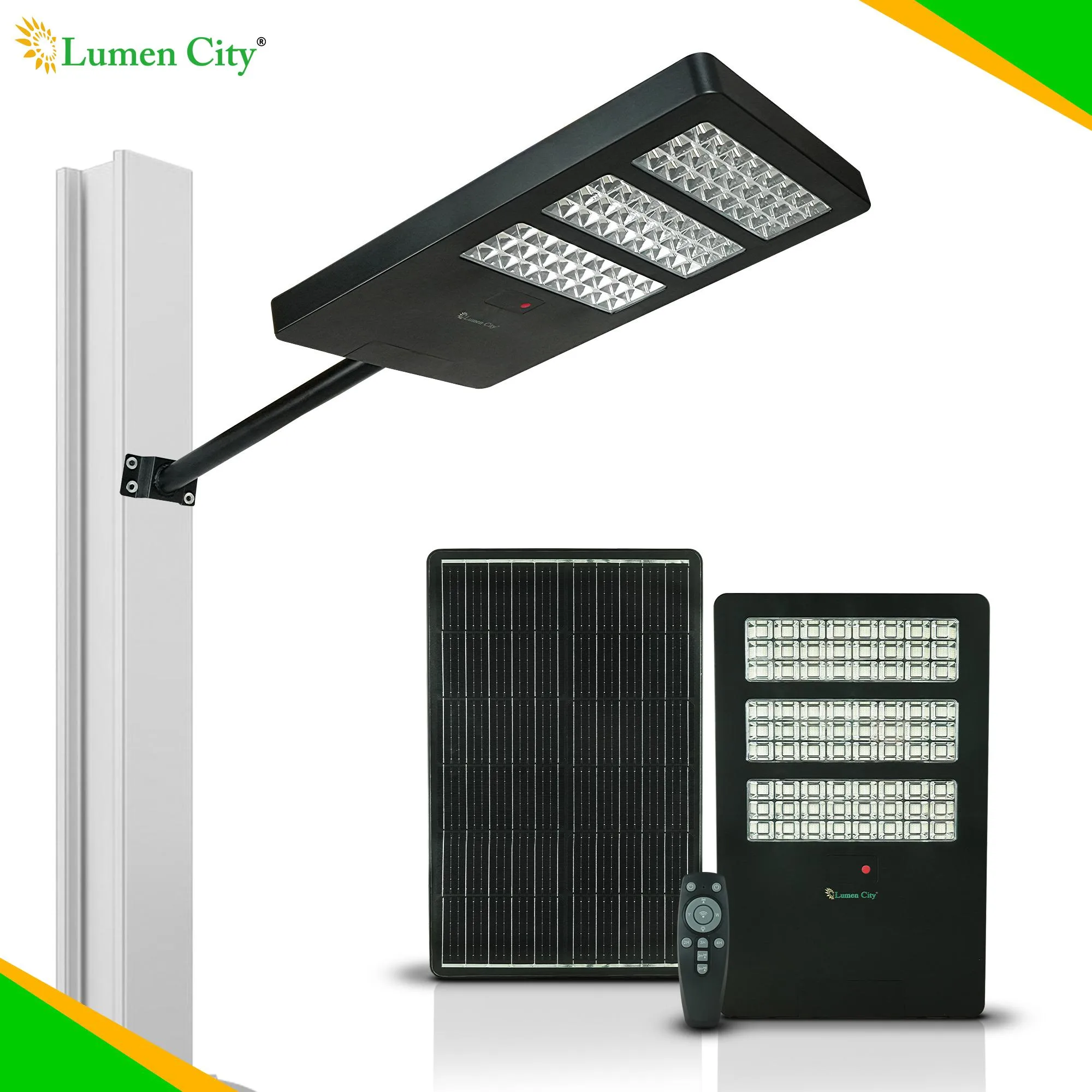 35W All-in-One Solar Street Light – Apple Model, 18-24Hr Backup, 864 Pcs LED 450W, 56Ah LiFePO4, Radar Sensor, Wide Road Lighting India