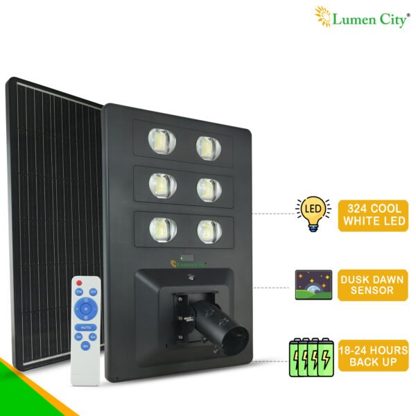 Lens Solar Street Light 38W | Remote Control | 18-24 Hr Backup | 60000 mah Battery | Radar Sensor_1