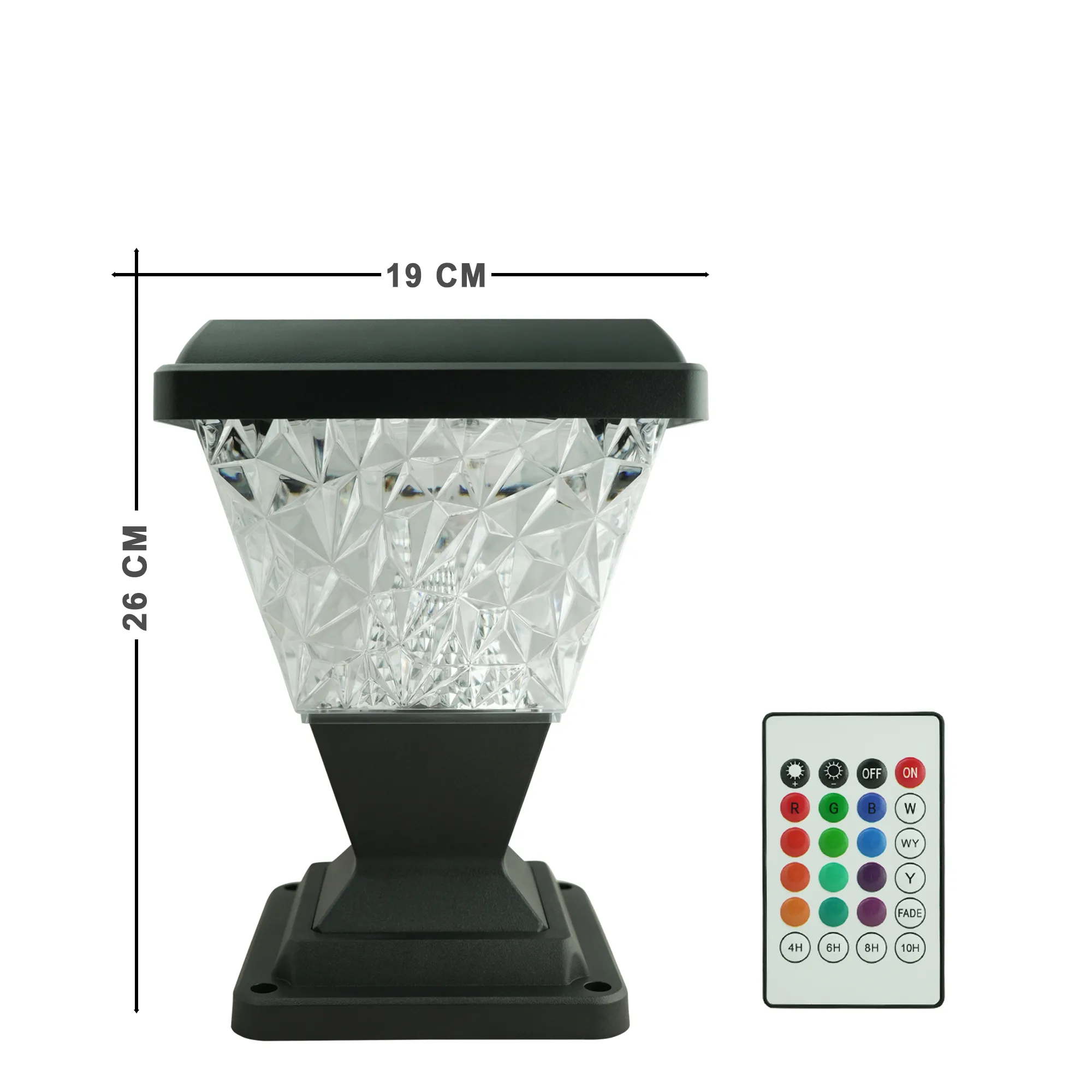 10W Solar Gate Pillar Light – 3-in-1 RGB | Remote | IP65 - Image 8