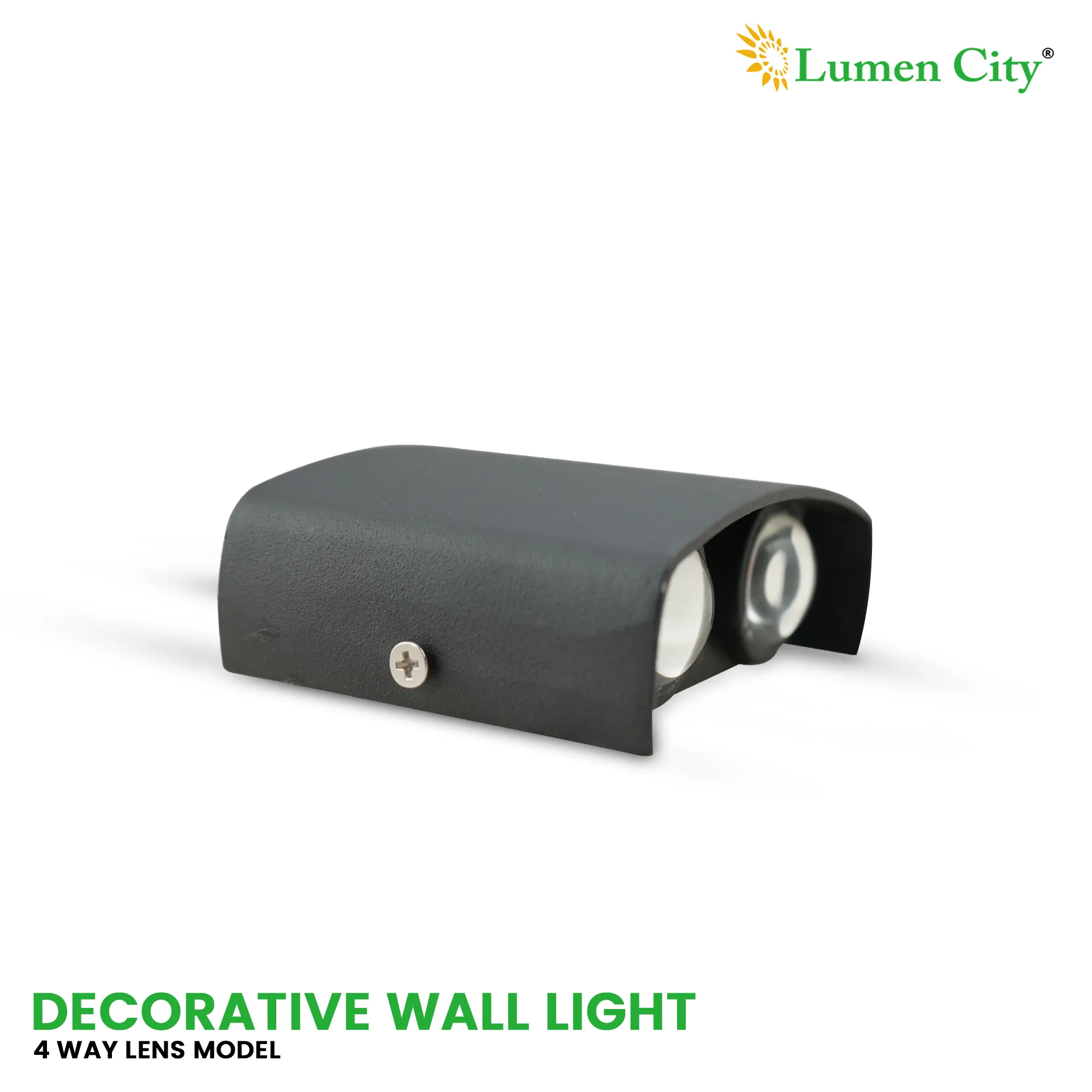 4 Lens Up Down Wall Light – 2+2 Beam | 140mm - Image 2