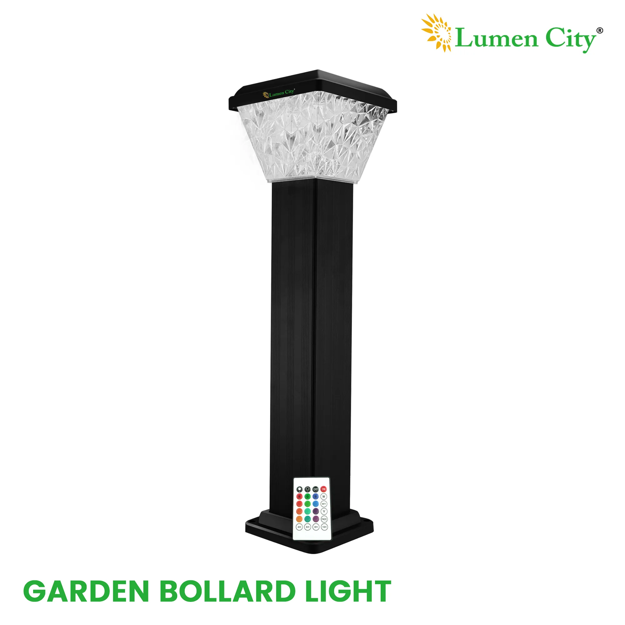 5W Solar Bollard Garden Light – 3-in-1 RGB | Remote | IP65 - Image 2