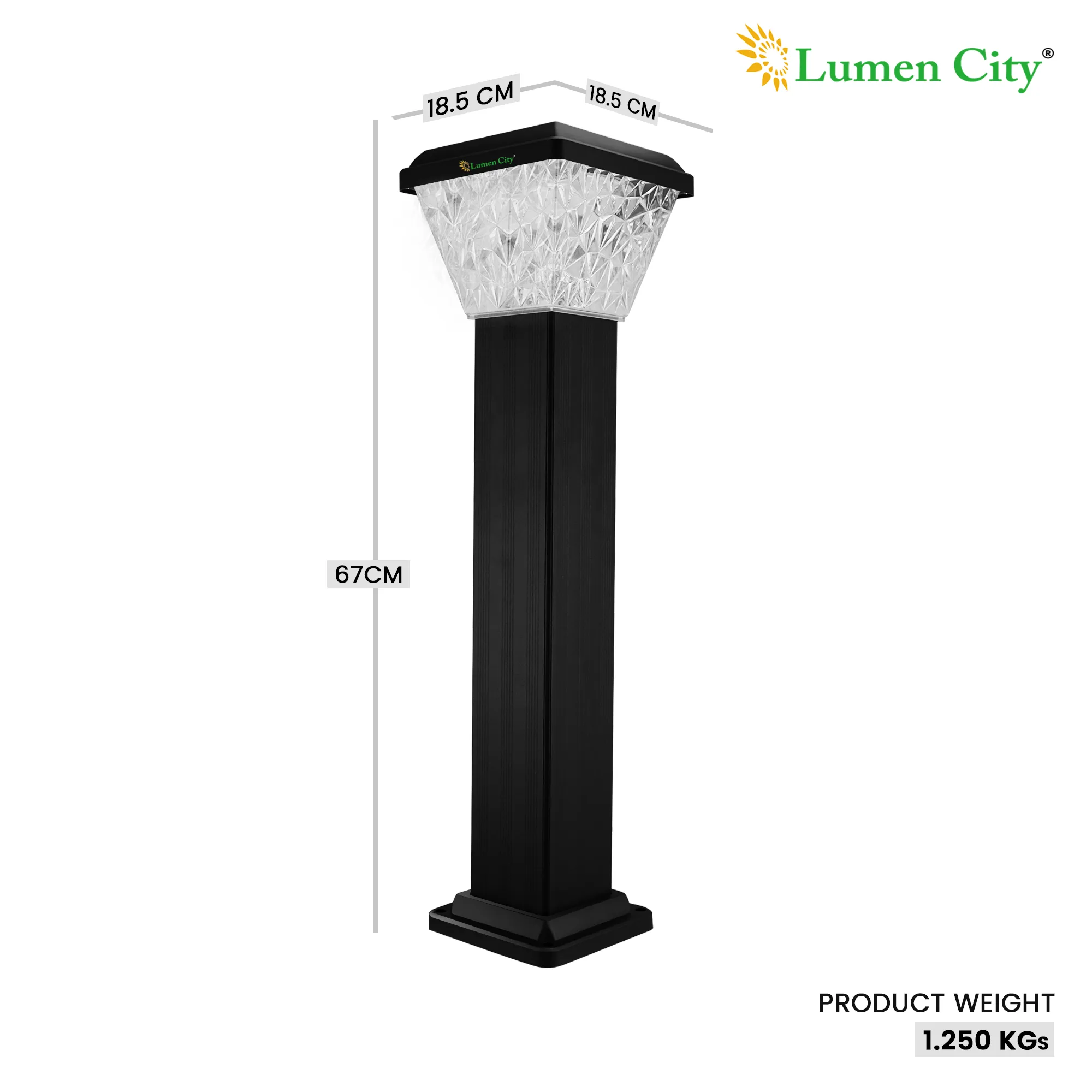 5W Solar Bollard Garden Light – 3-in-1 RGB | Remote | IP65 - Image 3
