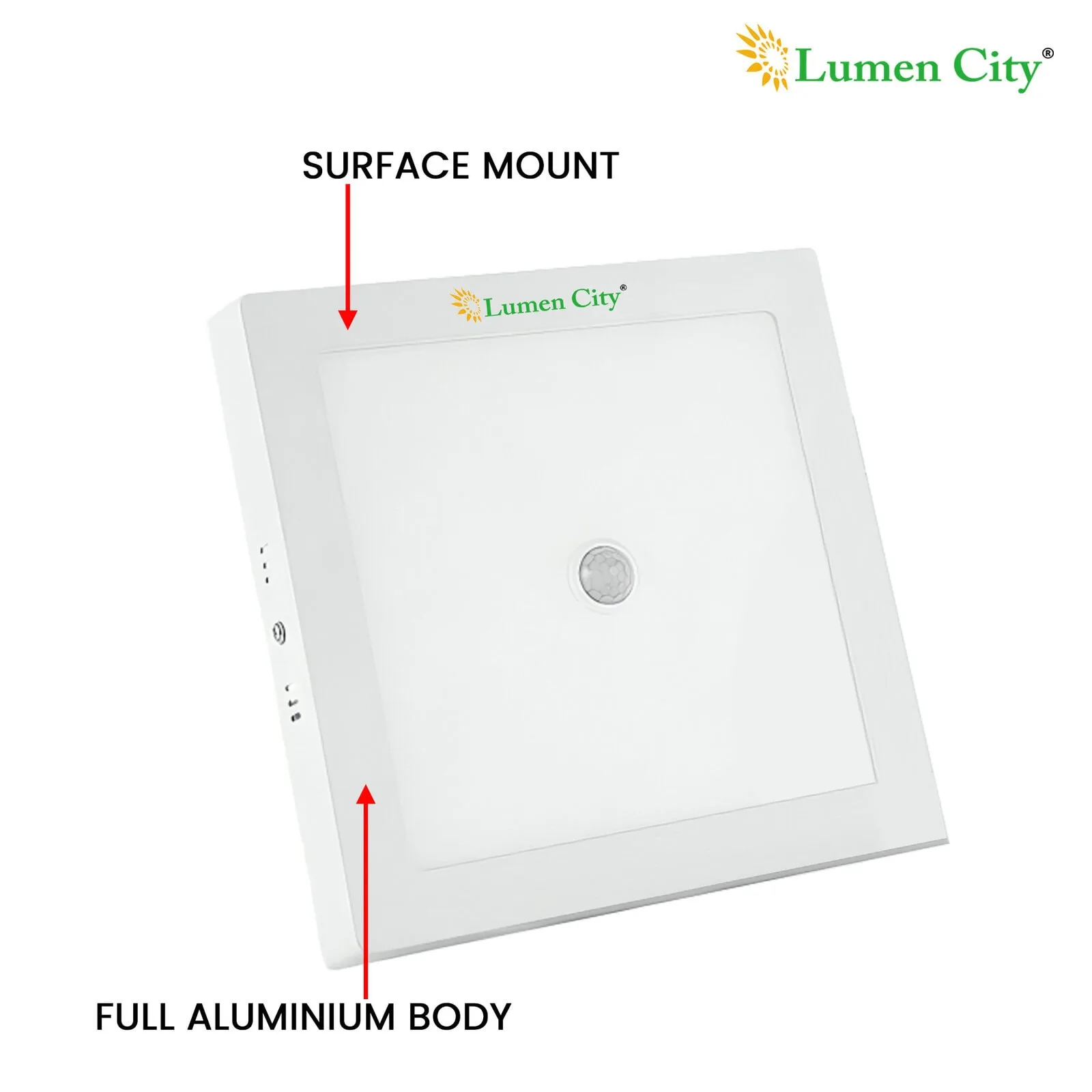 6W Motion Sensor LED Ceiling Light | Square | 6500K Cool White - Image 4
