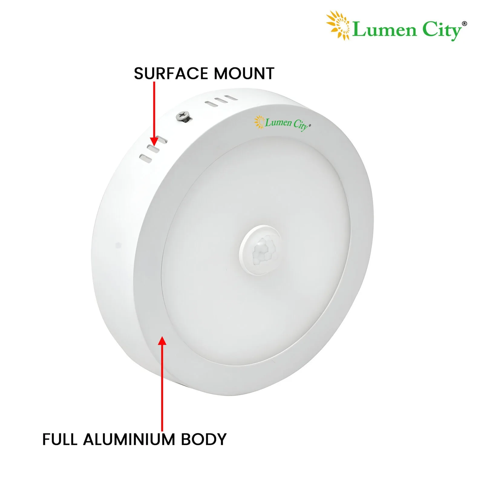 20W Motion Sensor LED Ceiling Light | Round | 6000K Cool White - Image 3