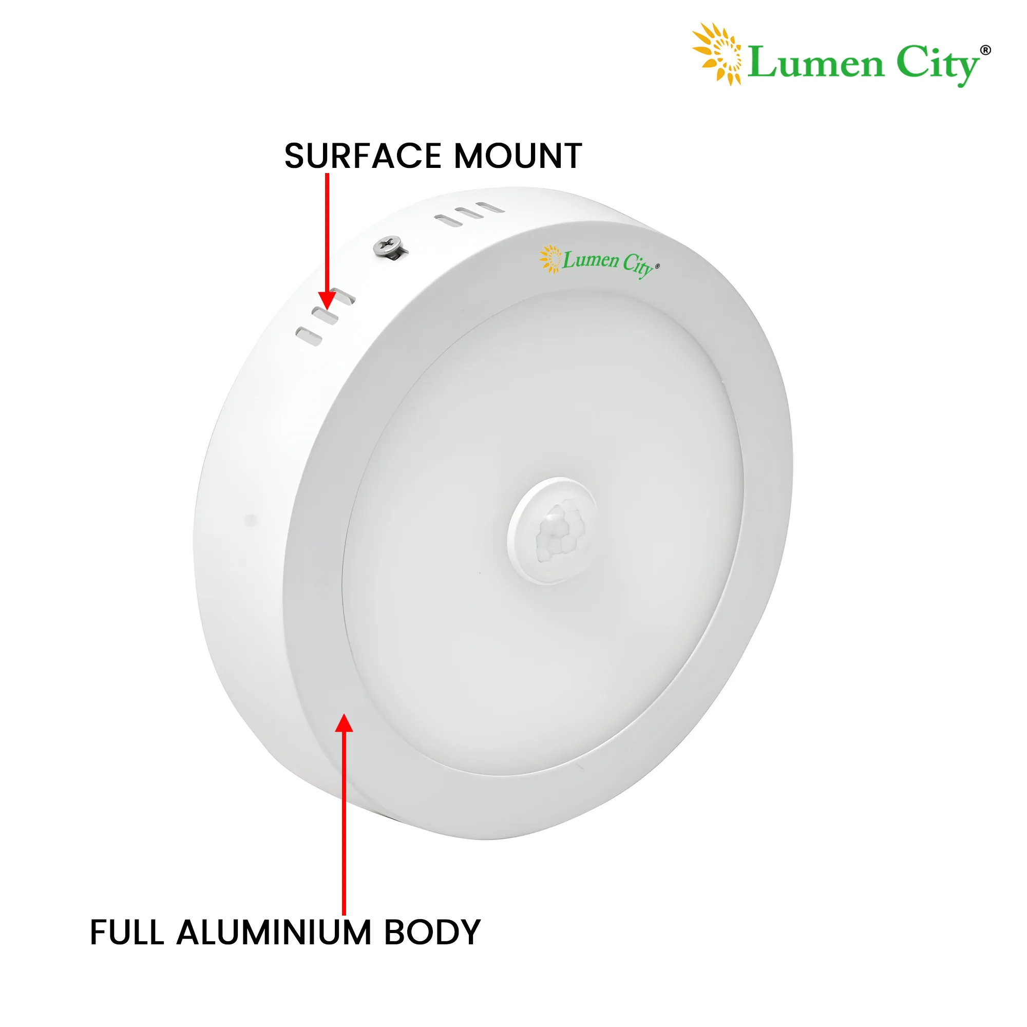 9W Motion Sensor LED Ceiling Light | Round | 6000K Cool White - Image 4