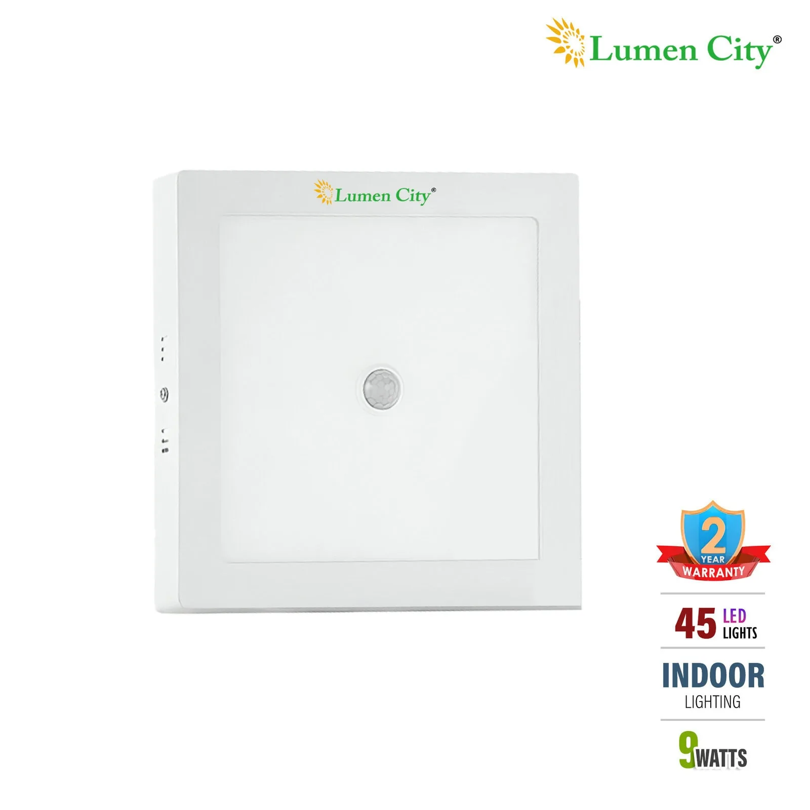 9W Motion Sensor LED Ceiling Light | Square | 6500K Cool White - Image 5