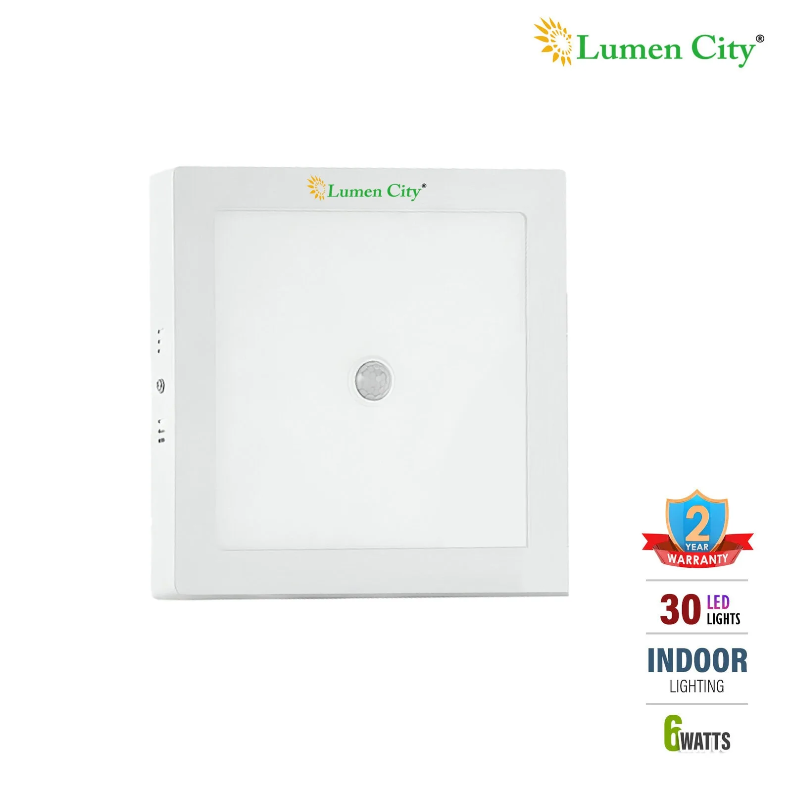 6W Motion Sensor LED Ceiling Light | Square | 6500K Cool White - Image 5