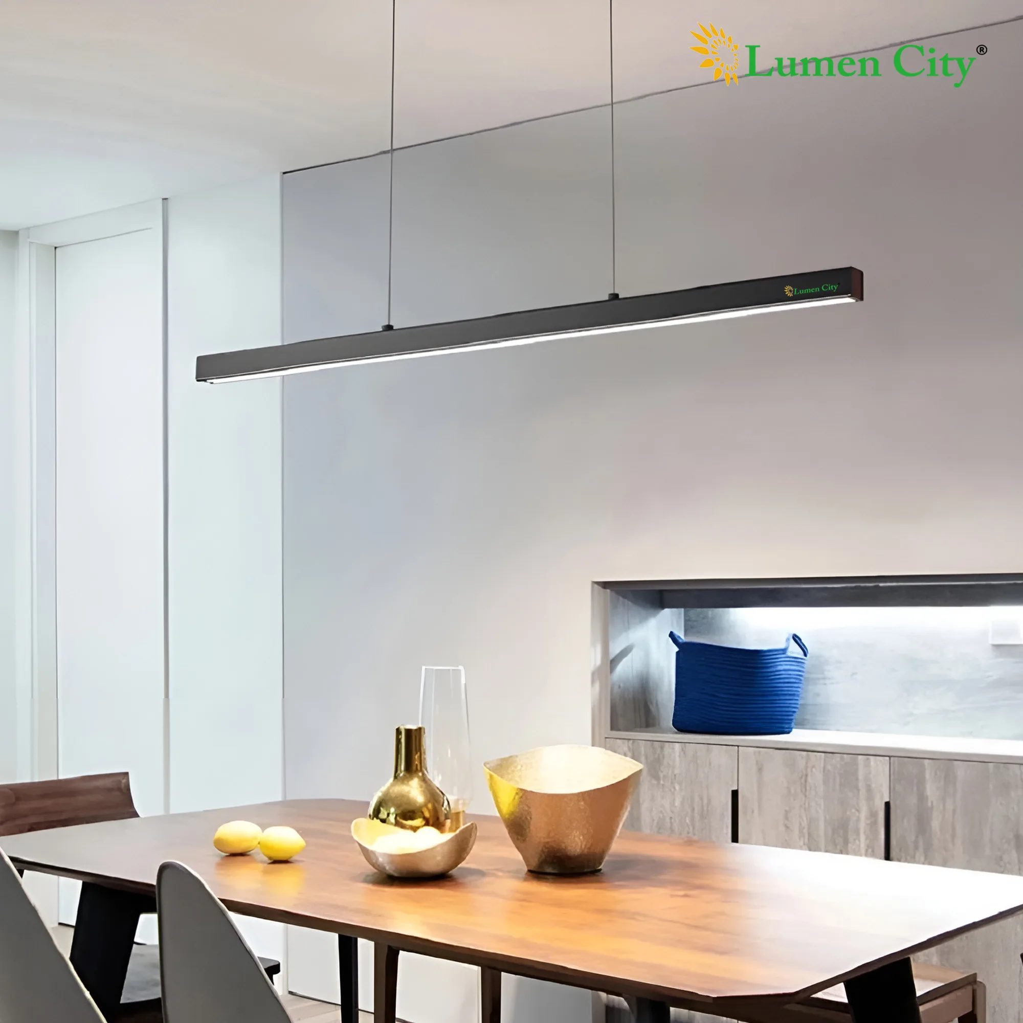 36W LED Hanging Tube Light | Aluminium Black | Neutral White - Image 6
