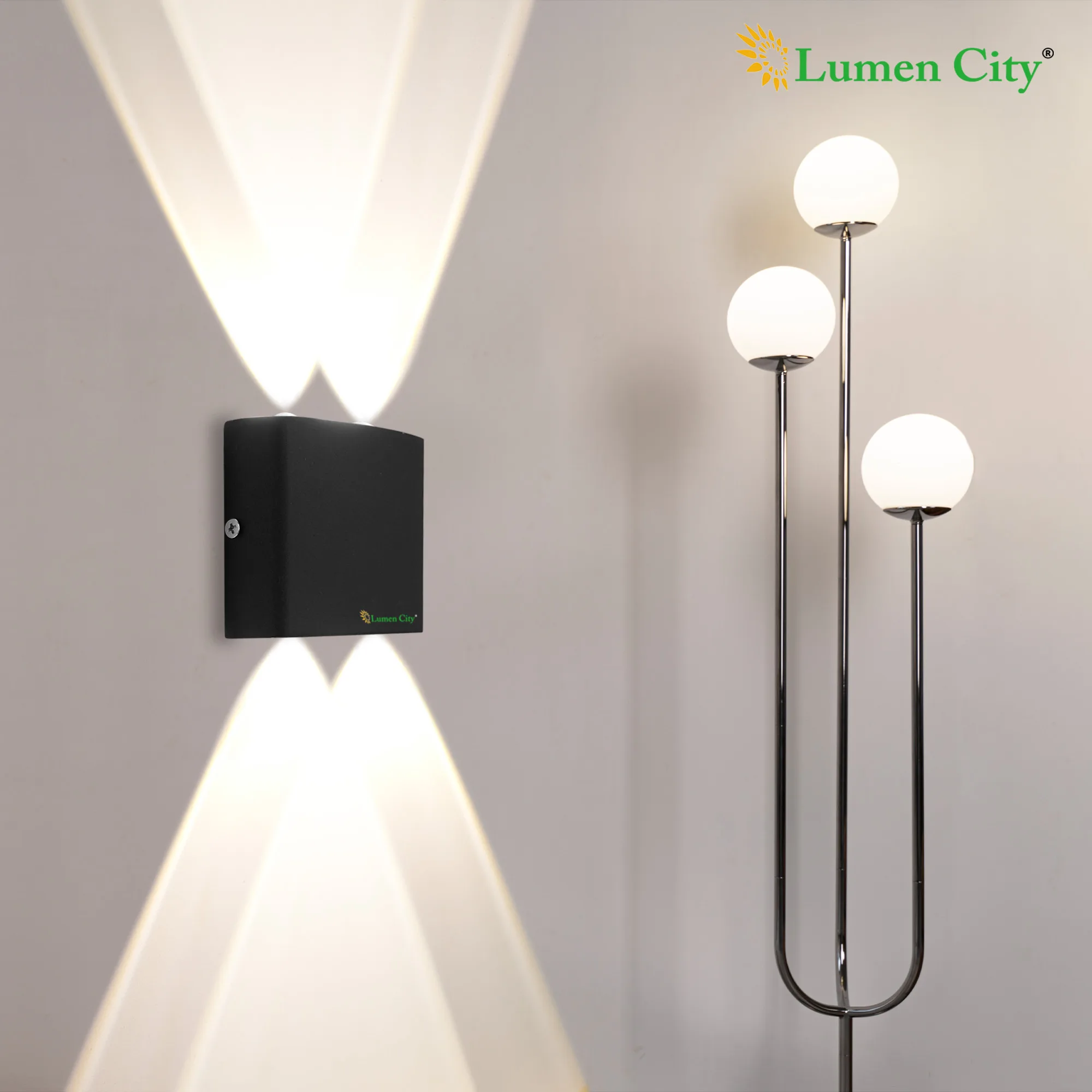 4 Lens Up Down Wall Light – 2+2 Beam | 140mm - Image 7