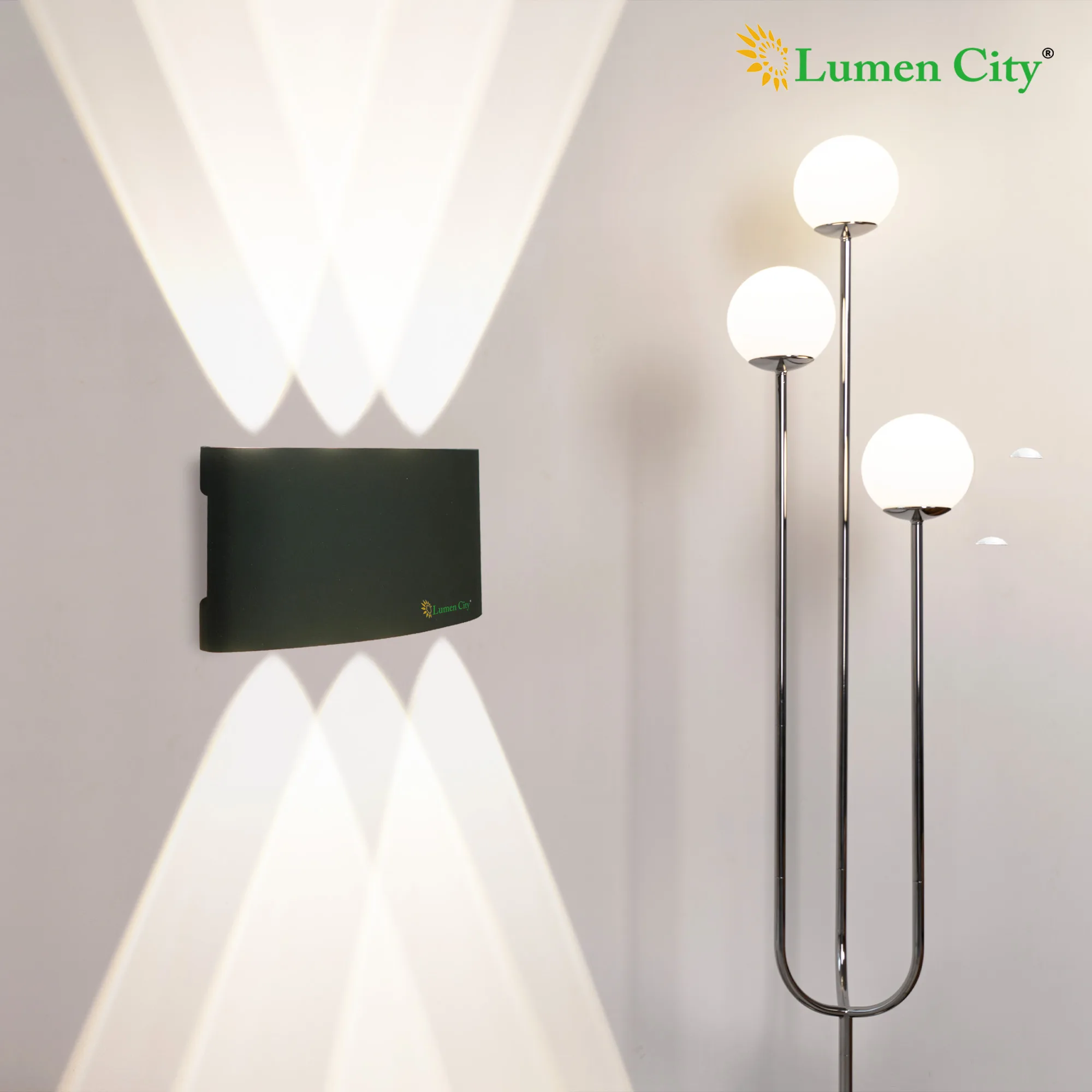 6 Lens Up Down Wall Light – 3+3 Beam | 180mm - Image 7