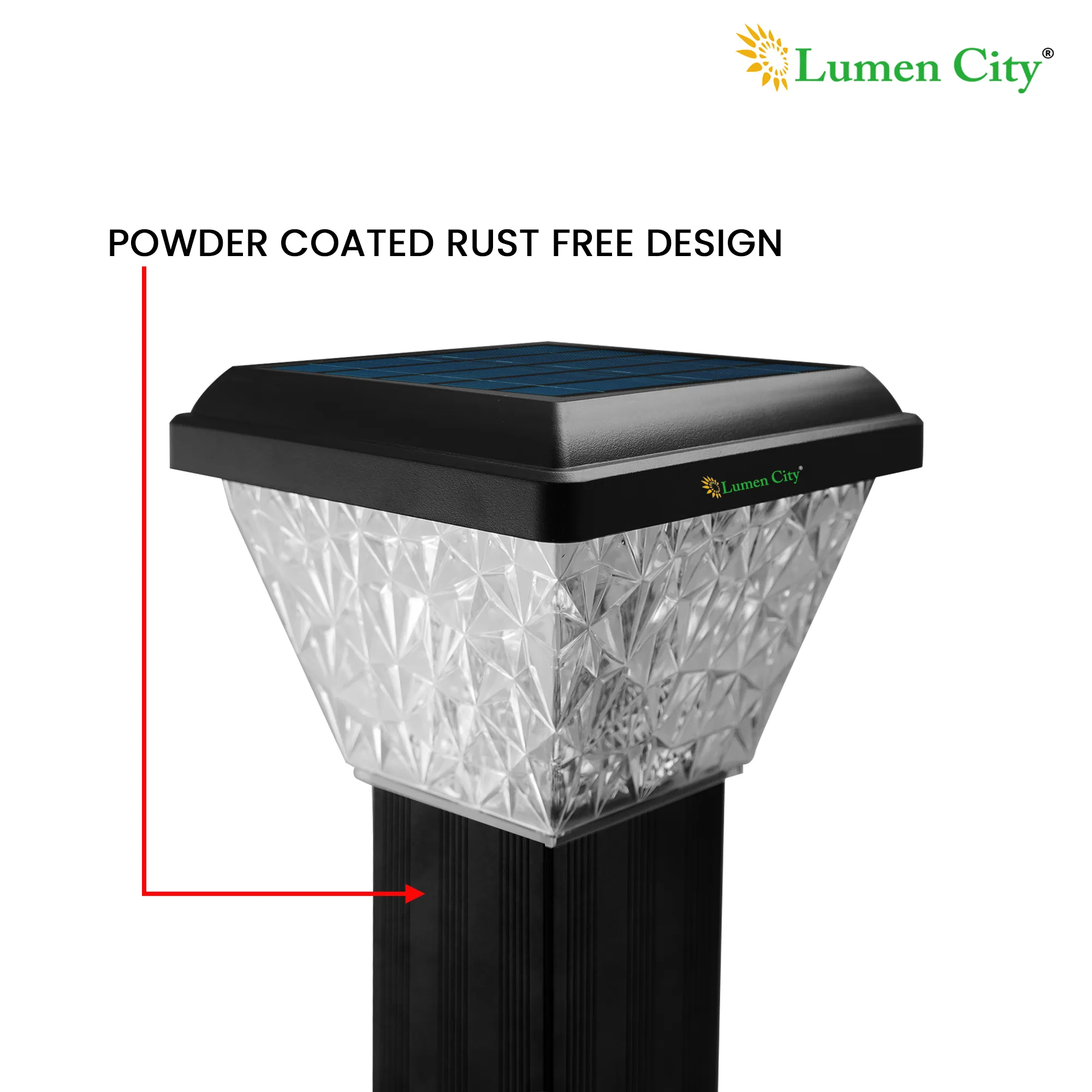 5W Solar Bollard Garden Light – 3-in-1 RGB | Remote | IP65 - Image 7