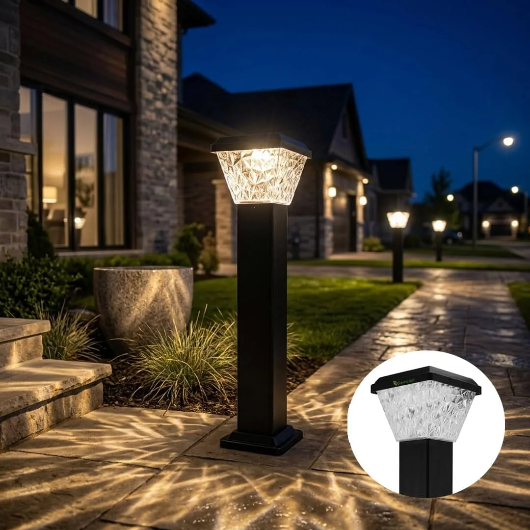 5W Solar Bollard Garden Light – 3-in-1 RGB | Remote | IP65