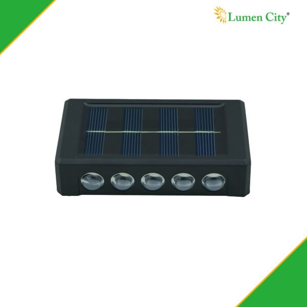 Solar Garden Light For Wall | 10 LED | Warm White | Lens Model - Image 3