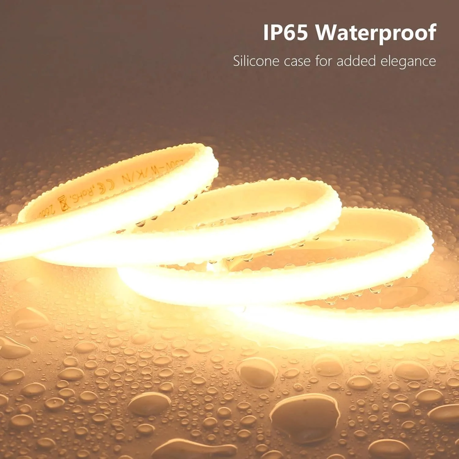 50 Meter Waterproof LED Profile Light Strip 220V – No Adapter Required | IP65 | Warm White - Image 4