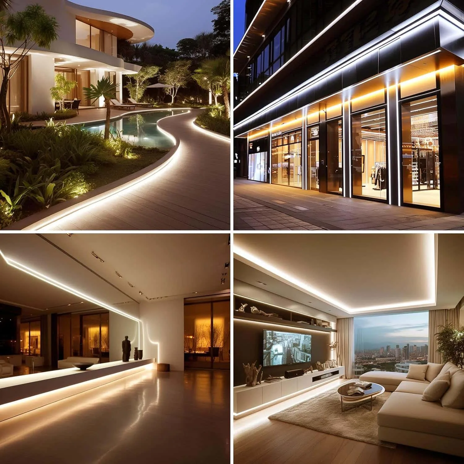 50 Meter Waterproof LED Profile Light Strip 220V – No Adapter Required | IP65 | Warm White - Image 3